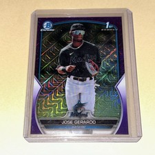 2023 BowmanChromeProspects Jose Gerardo #BCP-195 Purple Mojo Refractor /299 (RC)