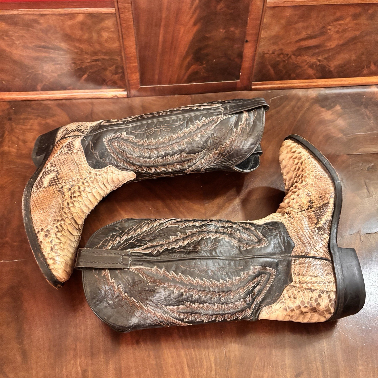 Dan Post Men’s Python Snakeskin Western Boots Bro… - image 5
