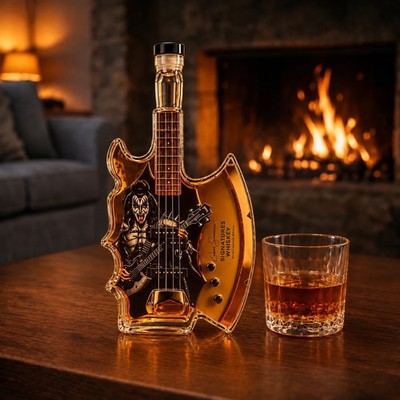 Gene Simmons Axe Bass Guitar Whiskey Decanter 350ml Rock Music Liquor Bottle 1PC