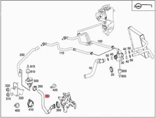 Genuine MERCEDES C219 S211 From recirculating pump to engine Hose 2118327794