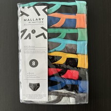 MALLARY BY MATTHEW Boys 100 Cotton Briefs Underwear 8 Pack Size M 6-8 24-25  