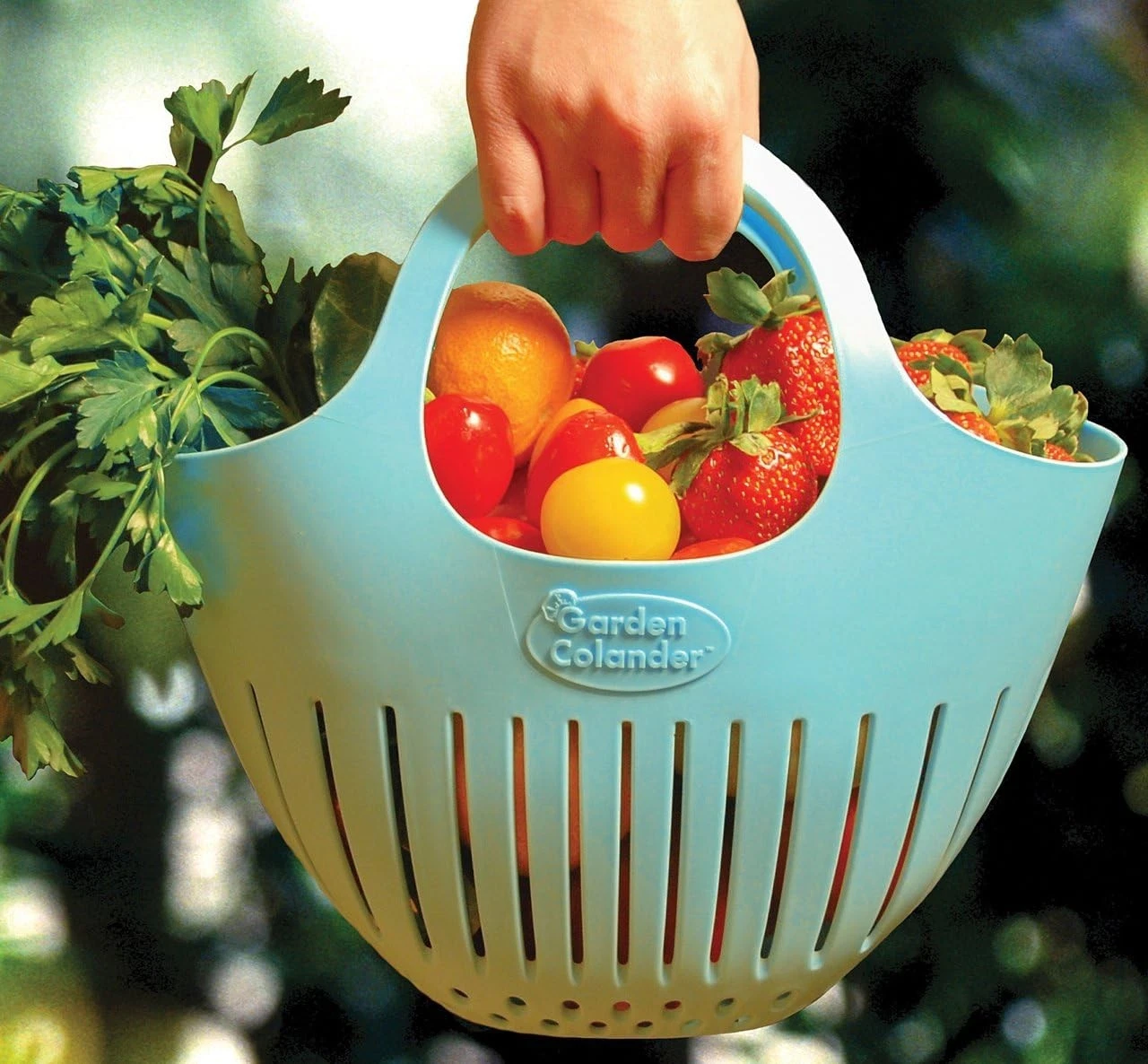 NEW Hutzler Mini Colander Garden Basket Vegetable Produce Collection w/ Handles