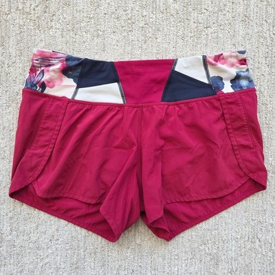 Lululemon Run Times Shorts Women's Size 6 Bumble Berry Quilt 529 4'' Running Gym