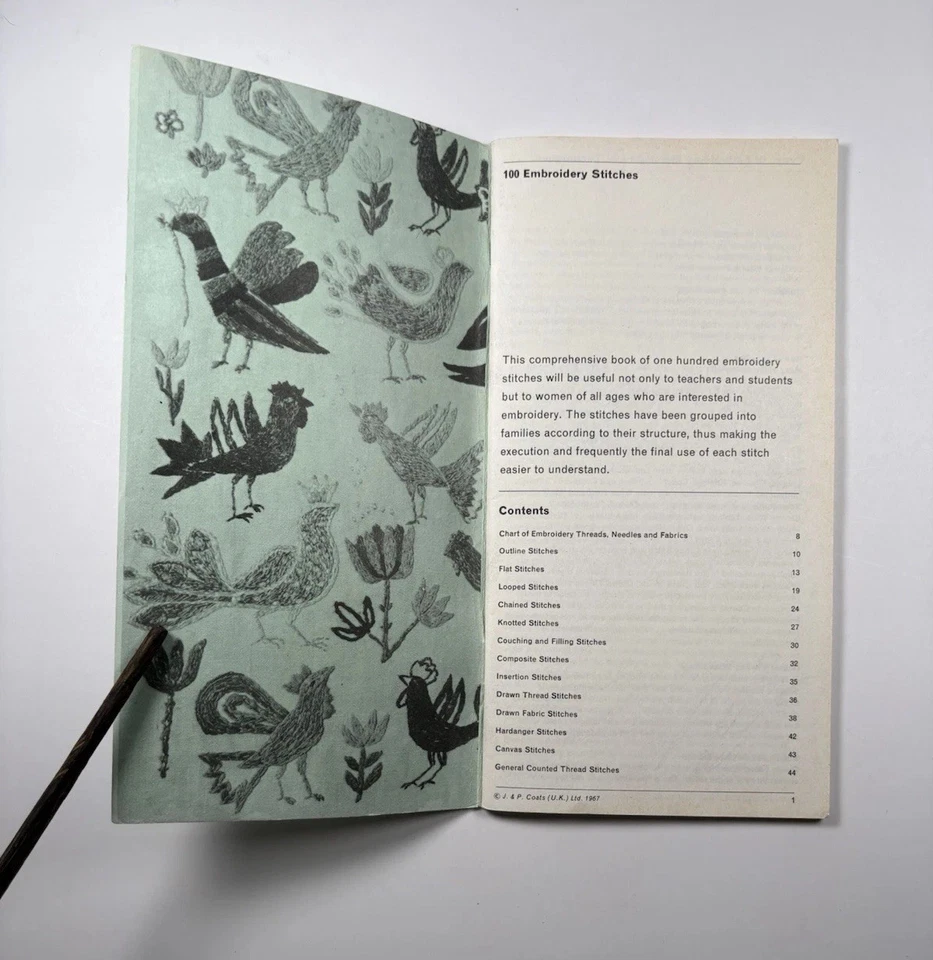 100 Embroidery Stitches Anchor 1967 Vintage Needlework Pattern Booklet Rare - Image 3 of 4