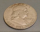1952-S Franklin Head Half Dollar Silver Coin United States San Francisco