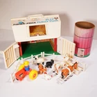 Vintage 1967 Fisher Price Little People Play Family Farm Barn Silo Fence Tractor
