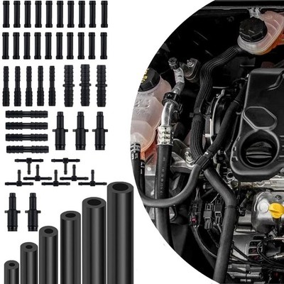 For Defender Car Vacuum Line Kit 5Ft Vacuum Hose Automotive + 113Pcs Connectors