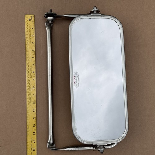 Vtg Velvac Side View 7 x 16" Truck Mirror Stainless Steel Industrial West Coast