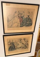 Victorian Peterson’s Magazine Godey’s Fashions JUNE OCTOBER 1866 Print Victorian