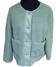 Opus 42 Damen Fleecejacke Grünton Jupina Teddy Kurz Jacke