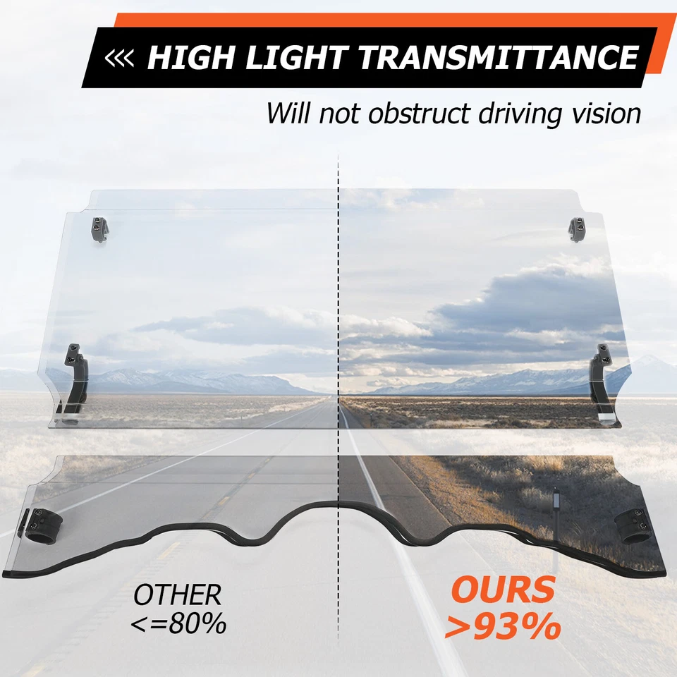 Parabrisas delantero plegable 2 en 1 para MASSIMO 500/700 Outfitter Bighorn Foto 2 de 4