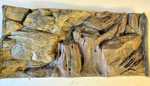 3D Aquarium Background- Root & Rock For Fish Tank/Terrarium- Polyresin 50x30cm