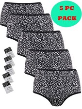 Bargain  5PC Pack of Animal print cotton rich midi briefs Plus Size UK 18