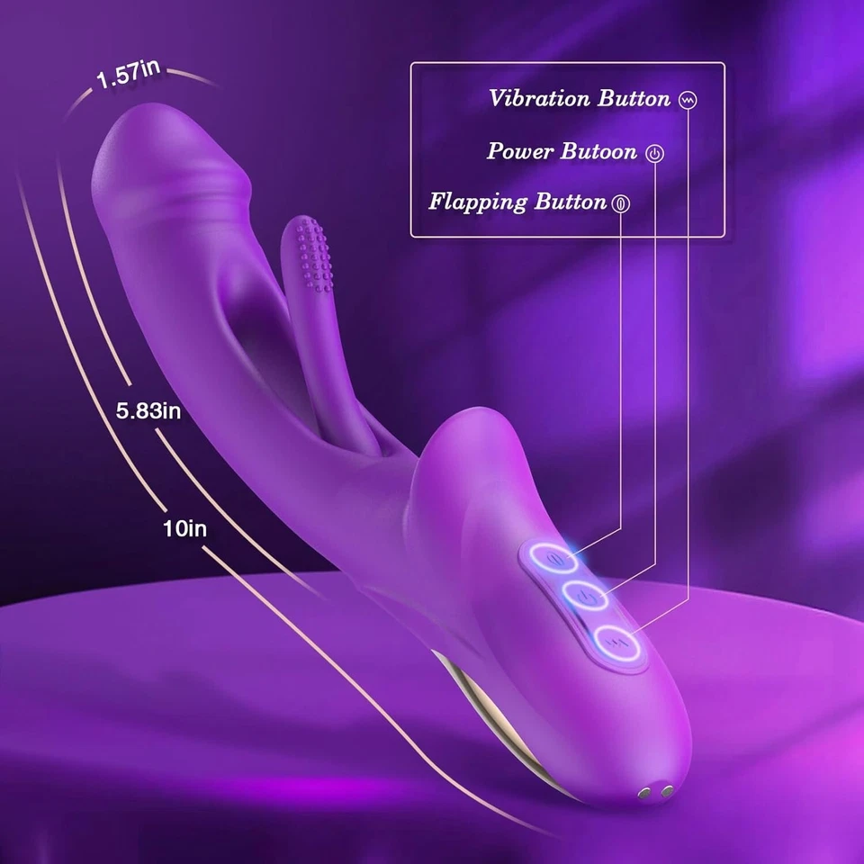 Consolador vibrador masajeador de próstata anal aleteante para hombres mujeres Foto 4 de 4