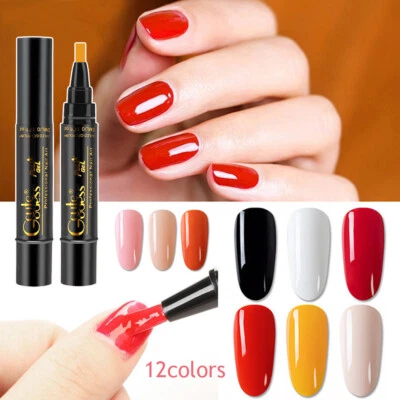CUTE GUTESS 3 In 1 Gel Polish Nail Pen One Step Gel Varnish Hybrid Base Coat Special Pencil