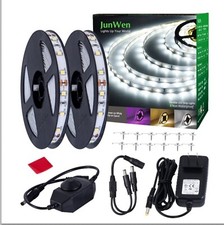 40ft Daylight White Led Strip Lights, 6000K 12V Dimmable Flexible Led Tape Li...