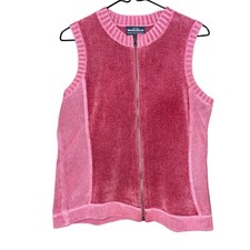 Woolrich Womens Rosebud Pink Zip-Up Vest M
