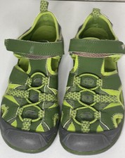 LL BEAN kids 5 green hiking sandals