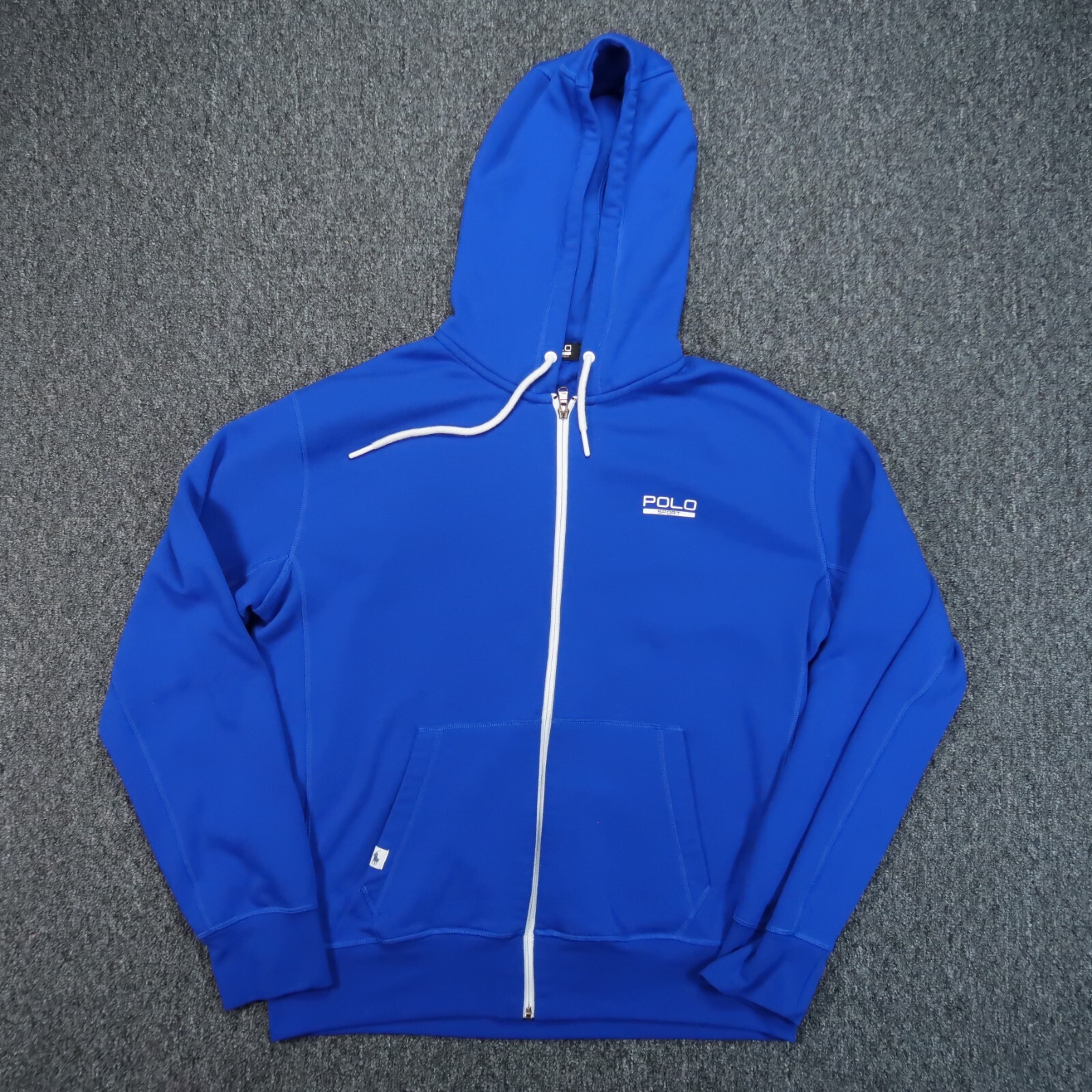 Polo Sport Hoodie Mens Medium Blue Ralph Lauren Performance Full Zip Jacket eBay