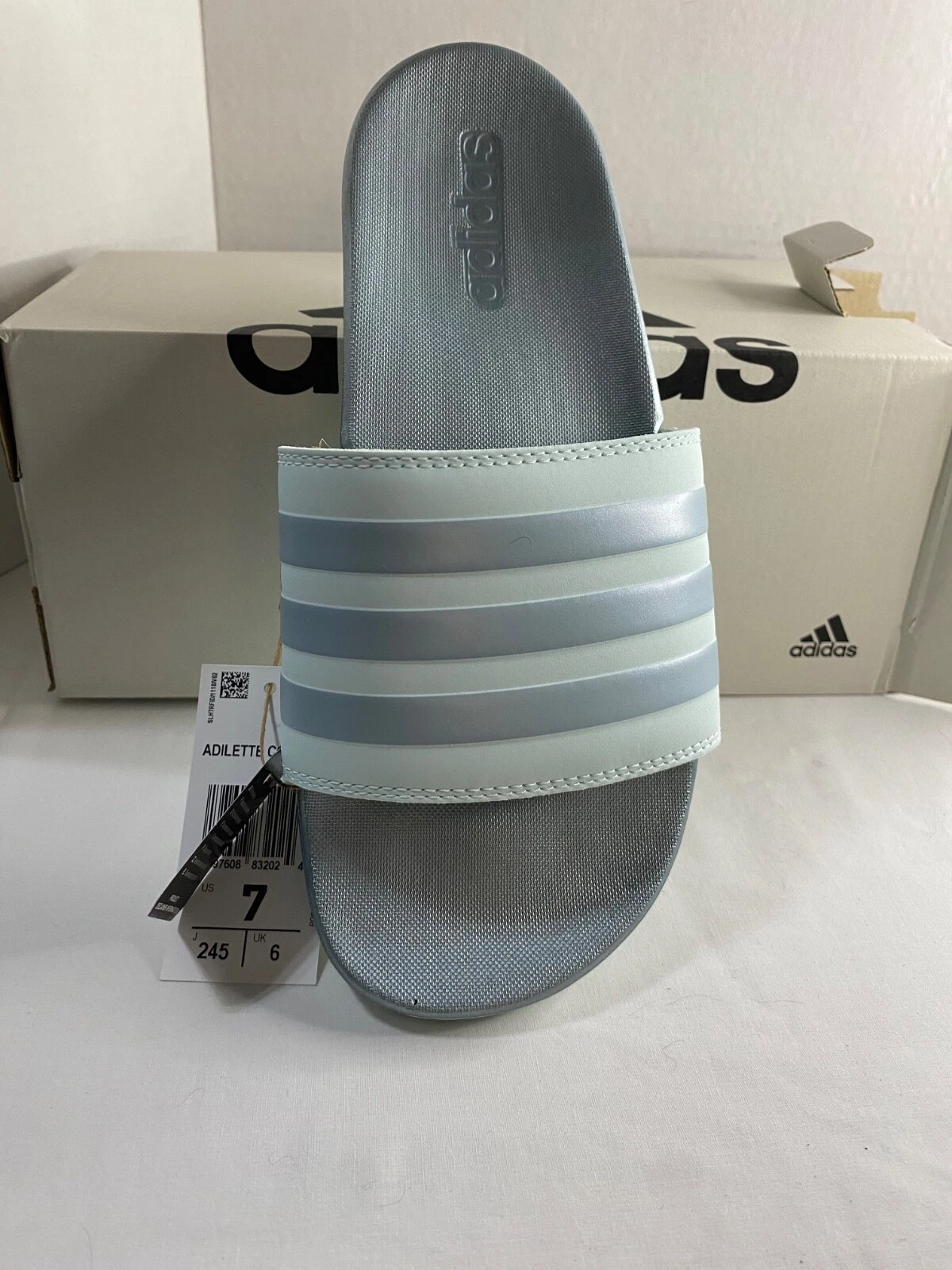 Adidas Originals sandali donna Adilette comodi slide blu taglia 7