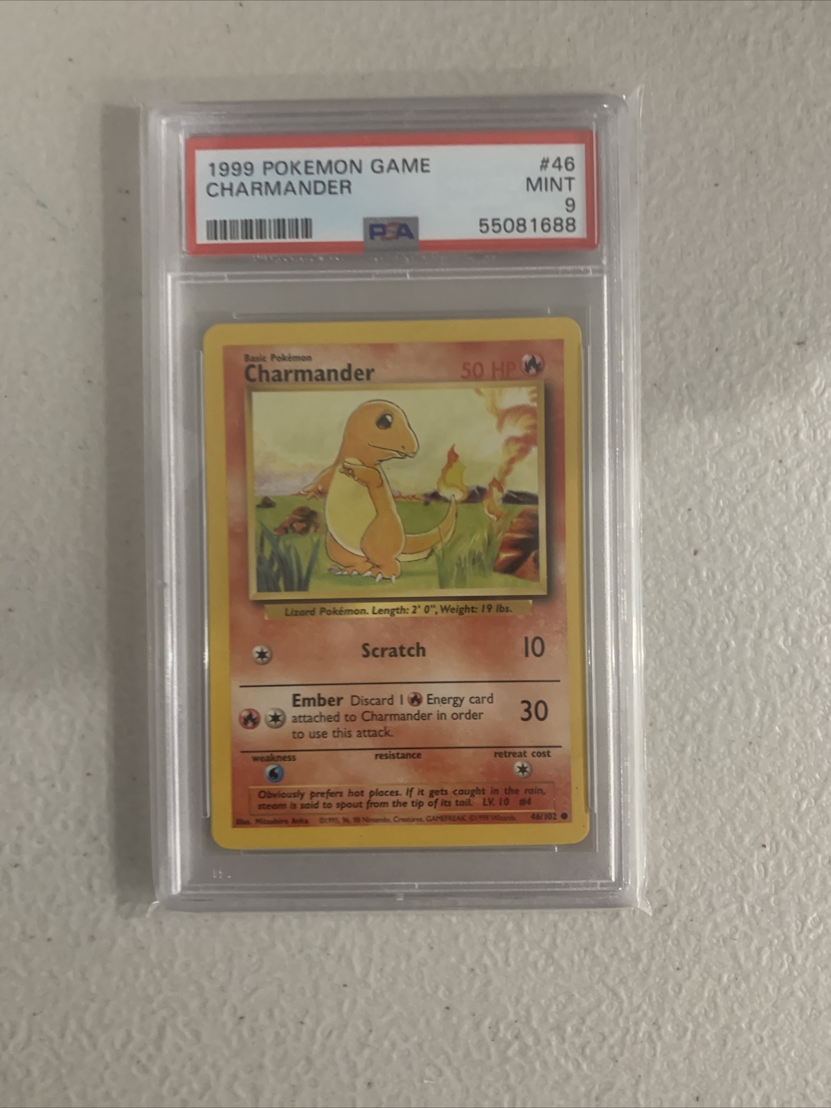 1999 Pokemon Game #46 Charmander PSA 9 MINT
