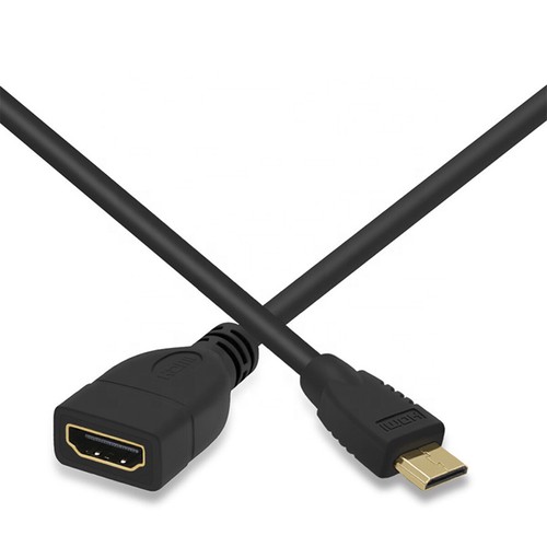 Mini HDMI-kompatibel zu HDMI-kompatibel Stecker-Buchse Adapter Kabel Konverter - Bild 4 von 7