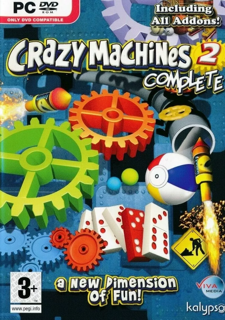 Crazy Machines 2 - Complete + Addons - PC CD-ROM Game (Disc in