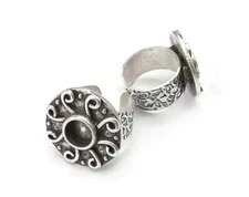 Swirl Ring Blank Setting, Cabochon Mounting, Adjustable Resin Ring Base Bezels