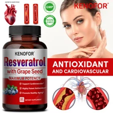 Resveratrol & Grape Seed - Supports Heart Health Antioxidant Diet Support - US