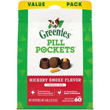 Greenies Pill Pockets Hickory Smoke Dog Treats 60 Count For Easy Meds