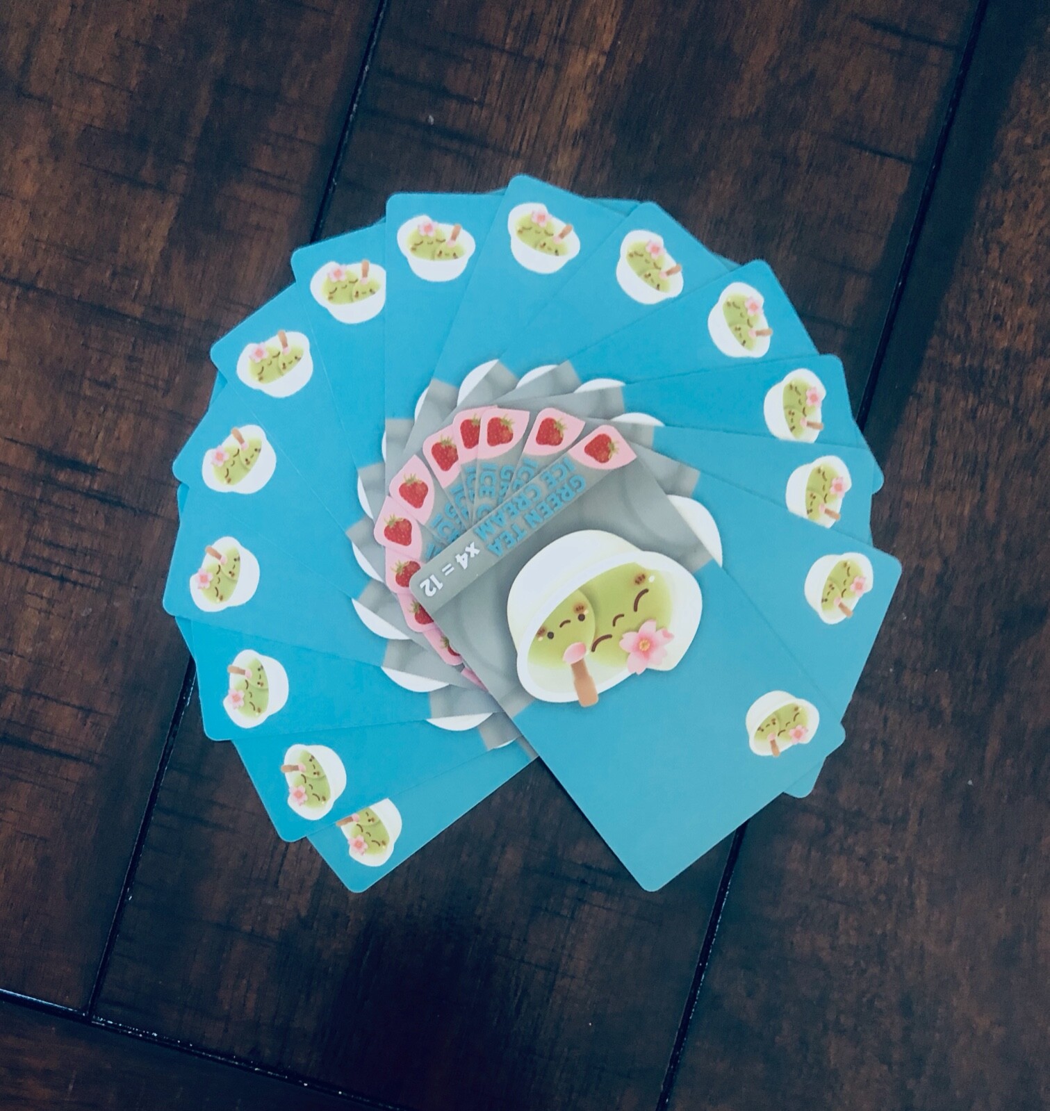 Sushi Go Party! 15 Count Green Tea Ice Cream Replacement Extra Cards