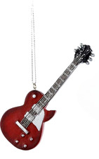 Kurt Adler Red Guitar Christmas Tree Ornament