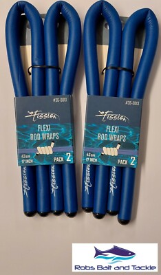 2 x FISSION FLEXI ROD WRAP 17 Zoll STANGENAUFLAGE SCHIENENHALTER