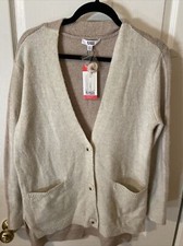 BB Dakota Steve Madden Cardigan Women's Color Block Sweater New XSmall Cream Tan