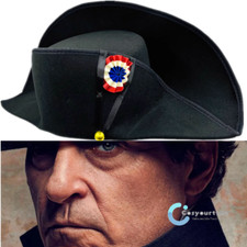 2024 Napoleon French Captains Bicorne Hat Cosplay Woolen Cap Accessories Gift