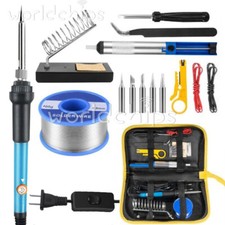 Electric Soldering Iron Welding Gun Tool W/ Solder Wire Desoldering Pump 80W