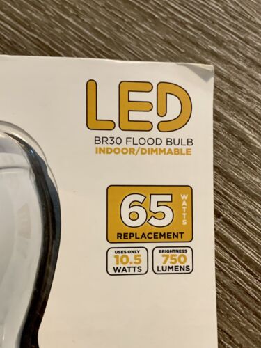NEW Whirlpool BR30 Flood Bulb 65W Indoor Dimmable LED Bulb for Indoors Only BR30 - Picture 3 of 10
