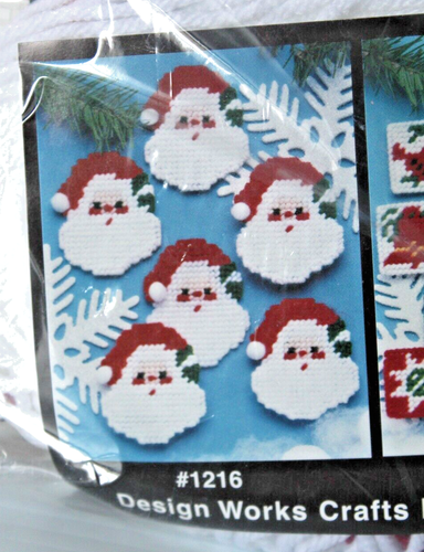 3 Kits-in-1 Santa/Snowman/Christmas Ornaments Plastic Canvas Design Works Crafts - Picture 3 of 9