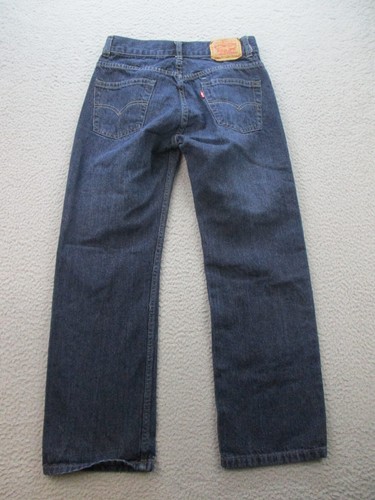 Levi's 505 Jeans Tag 27x27 Actual 26x25 Pants Straight 14 Reg Dark Wash Cowboy - Picture 10 of 13