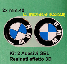 2 Adesivi BmW GEL mm40 Resinati morbidi scritta stemma logo MOTO/CASCO/BAULE 3D