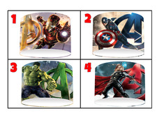 AVENGERS  CEILING LIGHT SHADE OR TABLE LAMPSHADE-4 DESIGNS-3 SIZES