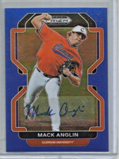 Mack Anglin 2022 Panini Prizm Draft Picks Blue Autograph #16/99