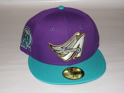 Anaheim Angels Mighty Ducks Side Patch Purple New Era 59Fifty