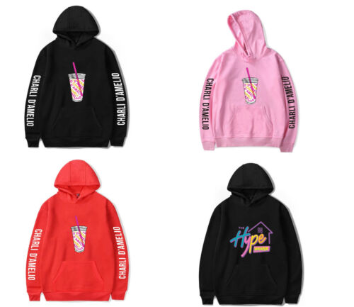 Hip Hop Rip Hoodie Casual Sweater Sweatshirt Charli D'Amelio Damelio Iced Coffee