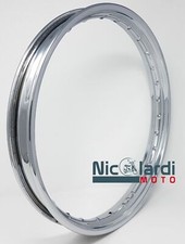 Cerchio 1.60 X 17 per Ciclomotore e Moto D'epoca a 32 Raggi Acciaio CROMATO