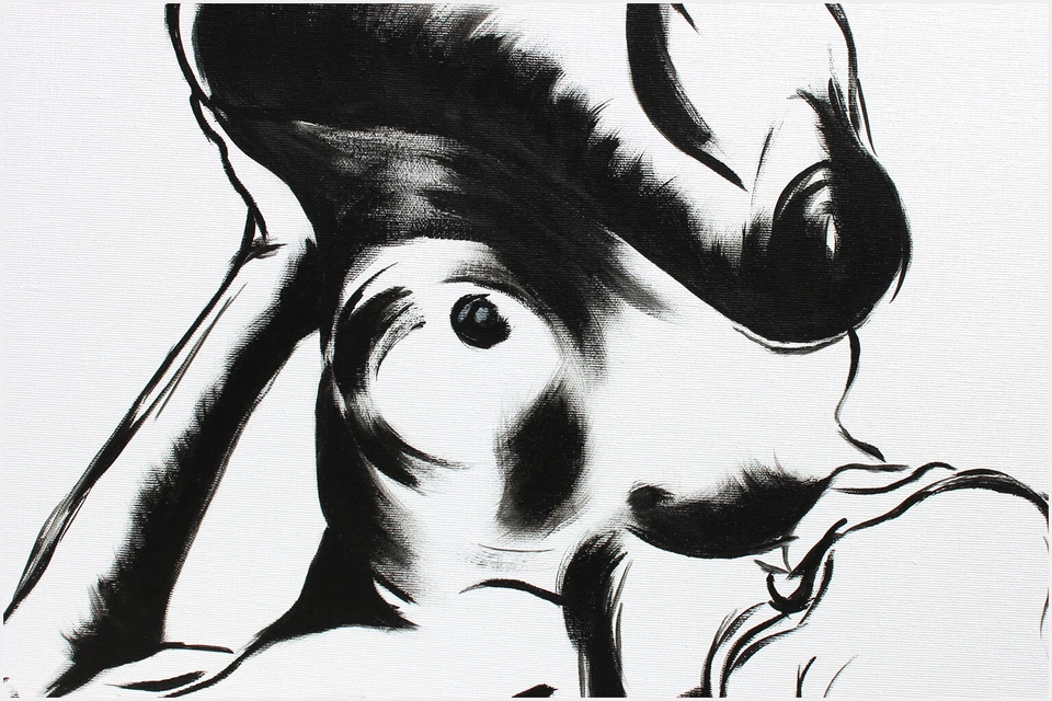 NOVAARTE Acryl Bild Gemälde Frau Akt Abstrakte Malerei XXL Kunst Modern ORIGINAL - Bild 2 von 4