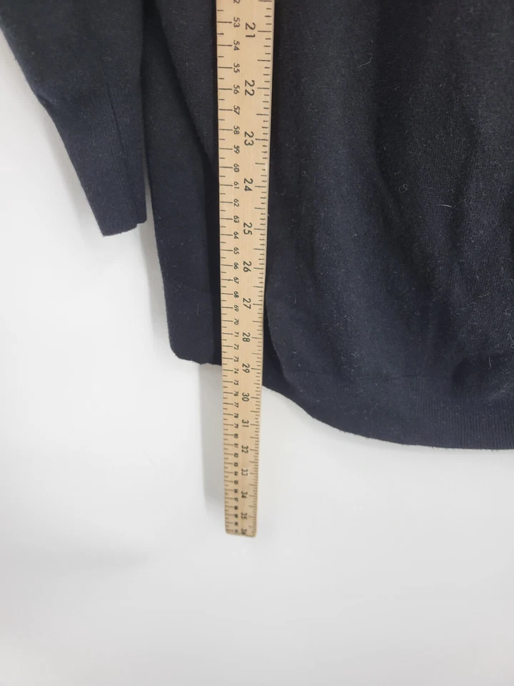 Vila Milano 毛衣女式大码黑色大领串珠艺术装饰艺术套衫 — 第 3/4 张图片