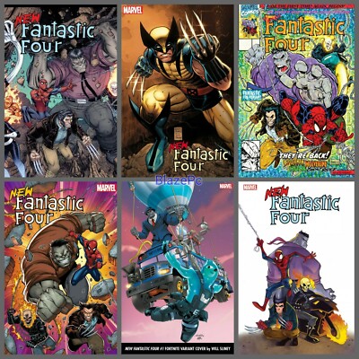 New Fantastic Four #1 Cover A B C D E F Variant Set Options 2022 NM