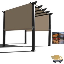 Universal Waterproof Pergola Canopy 20' L x 9' W - UV Protection in Muddy Water