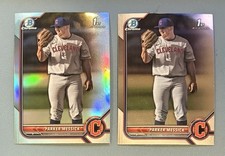 2022 Bowman Draft Chrome PARKER MESSICK Sky Blue Refractor 1st RC #BDC-71 + Base